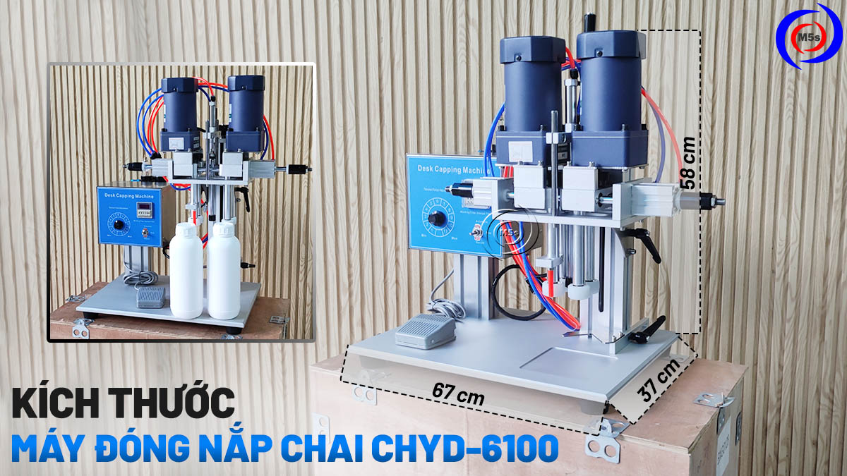 kích thước máy đóng nắp chai CHYD-6100
