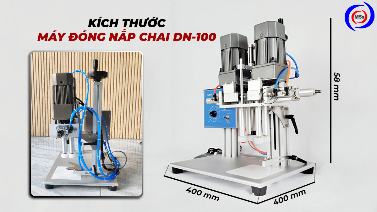 kích thước máy đóng nắp chai DN-100