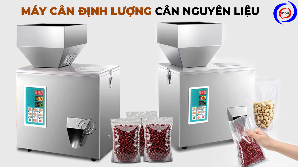 máy cân định lượng kèm thành phẩm