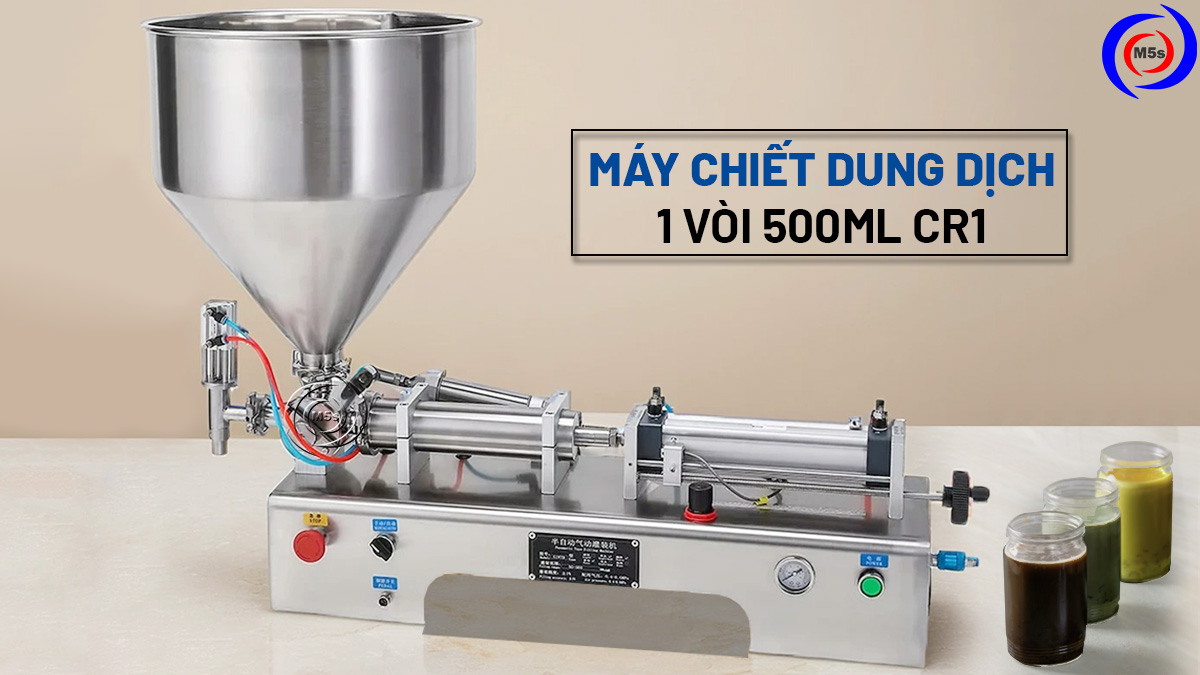Máy chiết rót dung dịch 1 vòi 500ml CR1 Máy chiết rót dung dịch 1 vòi 500ml CR1
