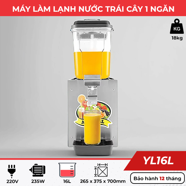 máy làm lạnh nước trái cây 1 ngăn YL16L