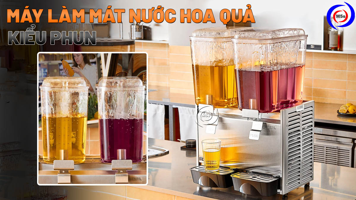 máy làm mát nước trái cây kiểu phun