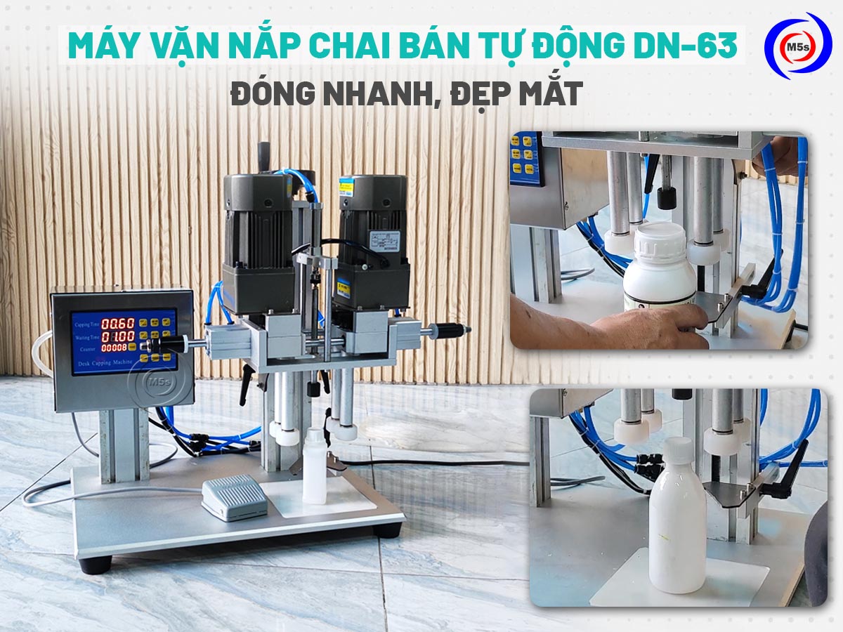 máy đóng nắp chai bán tự động DN-63
