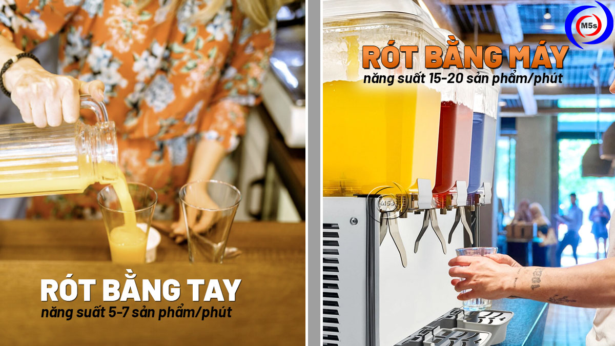 năng suất máy làm lạnh nước trái cây