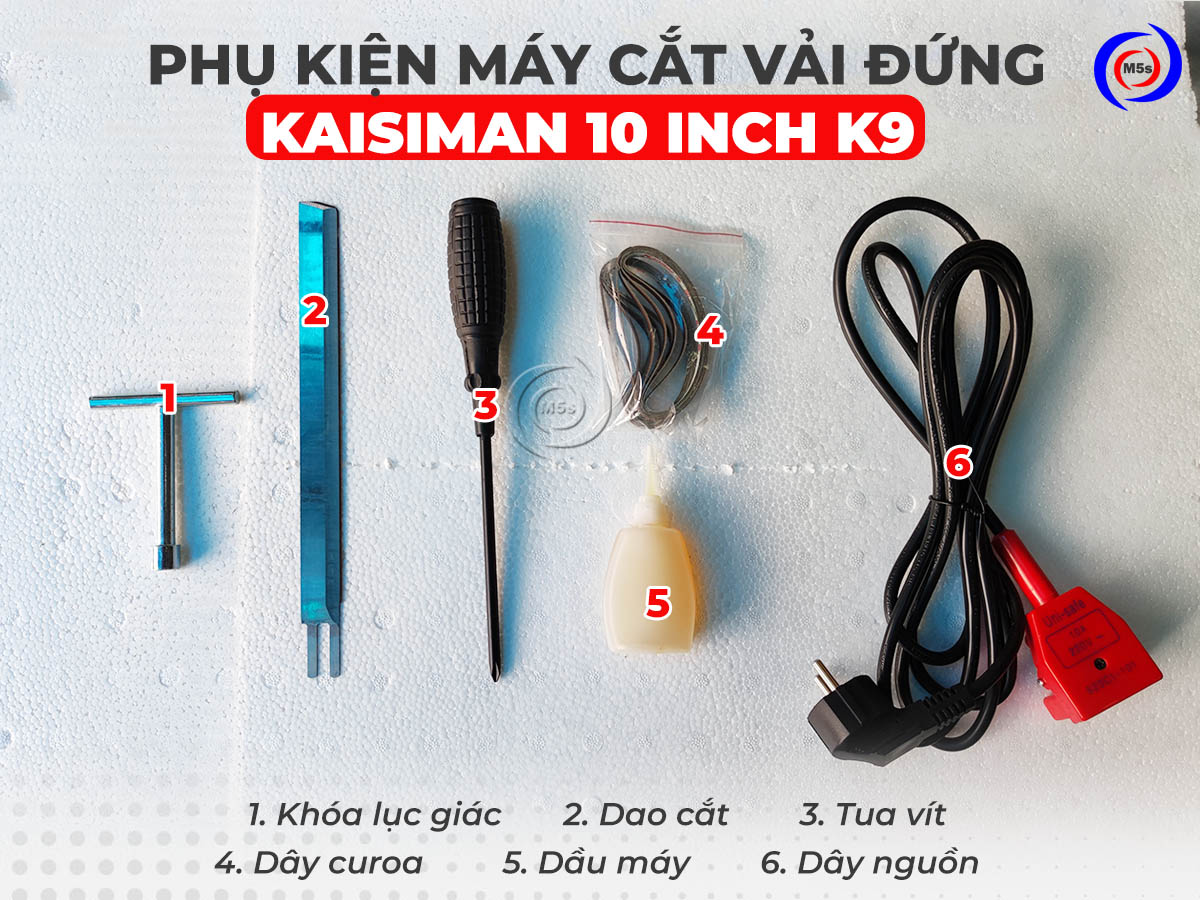 Bộ phụ kiện đi kèm của máy Kaisiman K9 10inch
