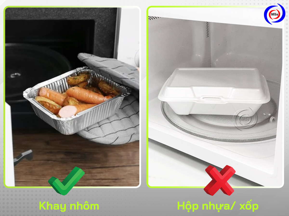 so sánh khay nhôm và hộp nhựa khi bảo quản