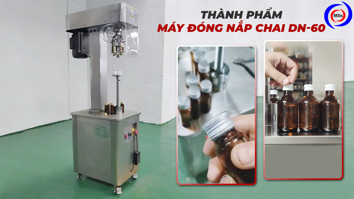 thành phẩm máy đóng nắp chai DN-60