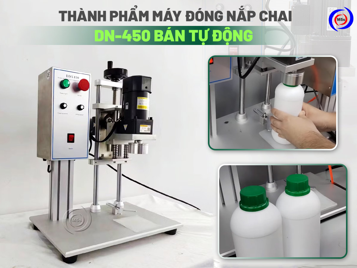 thành phẩm máy đóng nắp chai DN-450