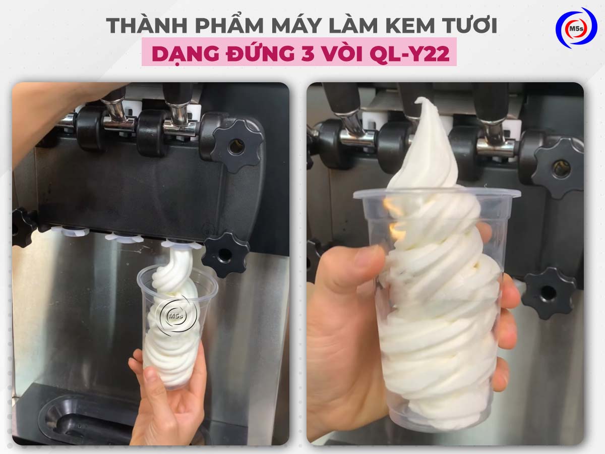 thành phẩm máy làm kem 3 vòi QL-Y22