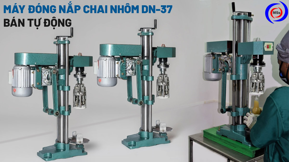 thực tế máy đóng nắp chai DN-37