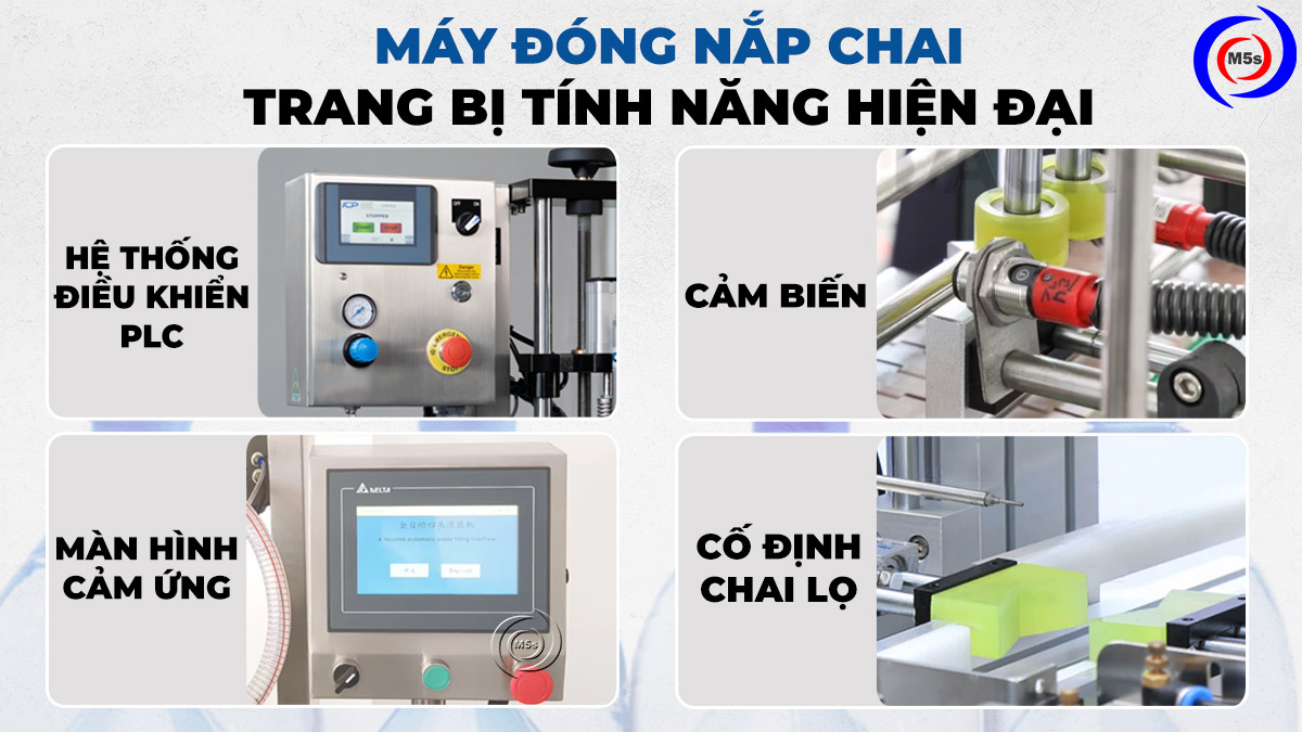 tính năng hiện đại máy đóng nắp chai