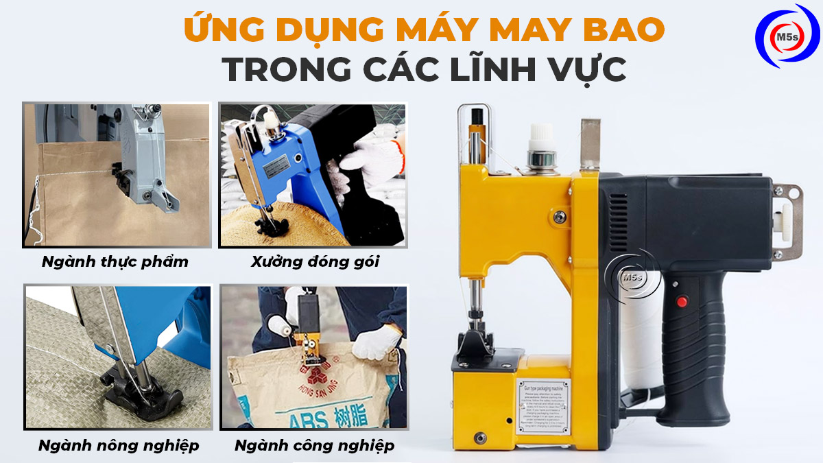 ứng dụng của máy may bao trong các lĩnh vực