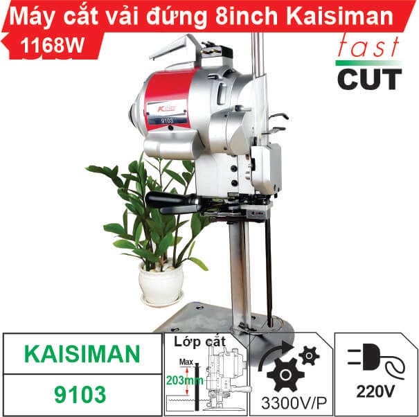 Máy cắt vải đứng 8 inch Kaisiman 1168W KSM-9103