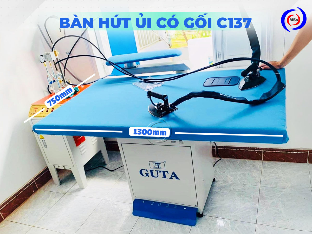 bàn hút ủi hơi công nghiệp C137 có gối