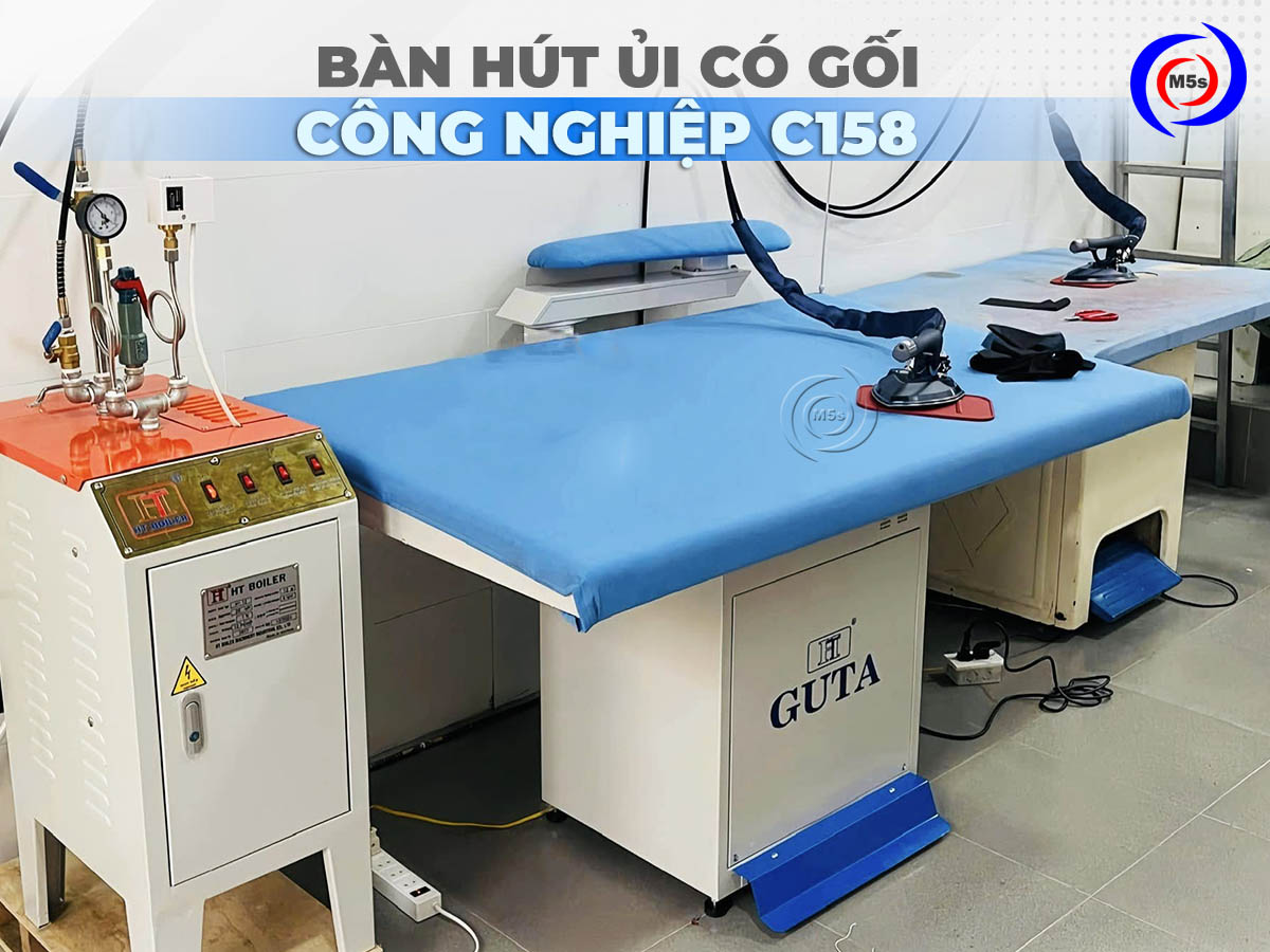 Bàn hút ủi công nghiệp 1,5 mét C158 loại có gối