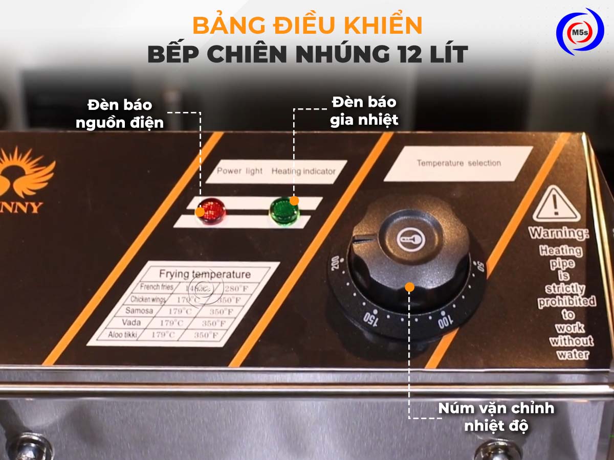 bảng điều khiển bếp chiên 12 lít BC-12L