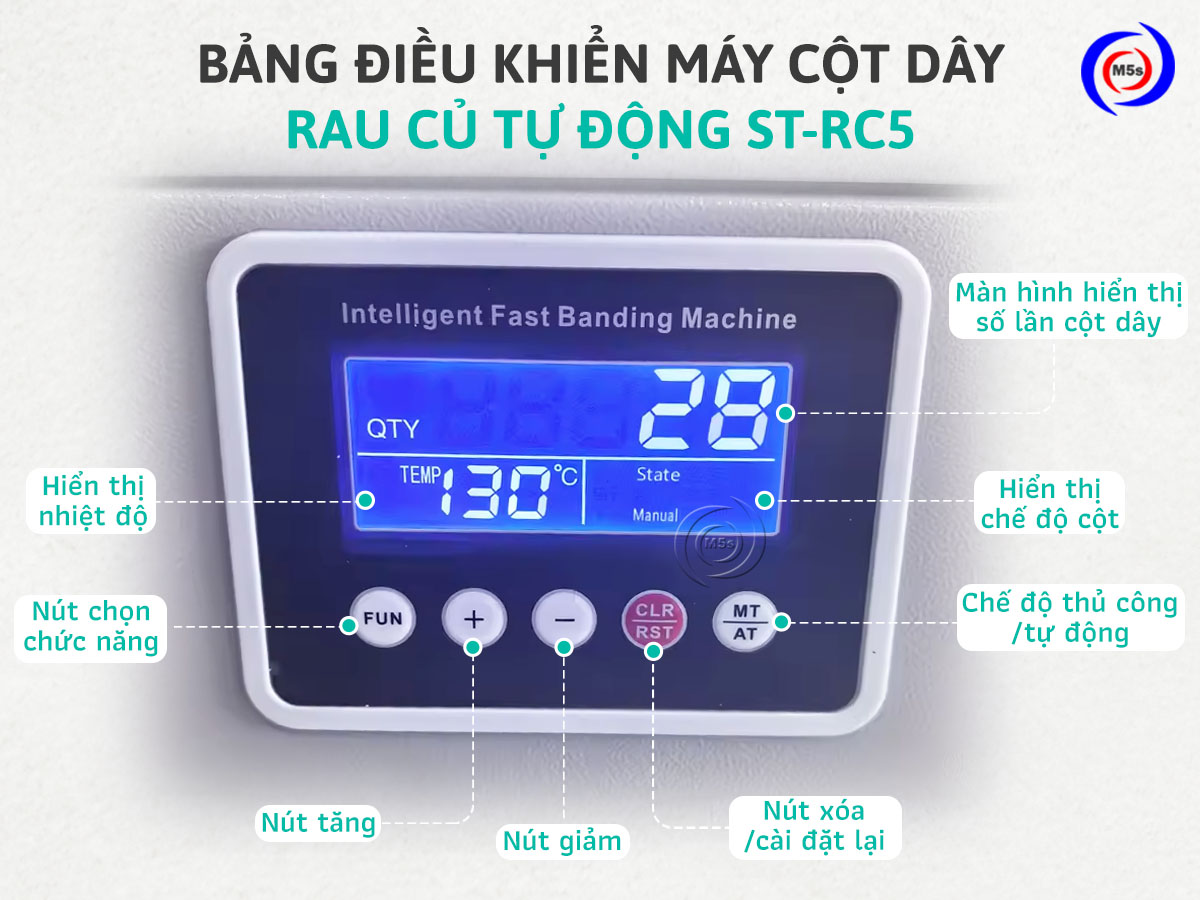 Bảng điều khiển máy cột dây rau củ tự động ST-RC5 Bảng điều khiển máy cột dây rau củ tự động ST-RC5