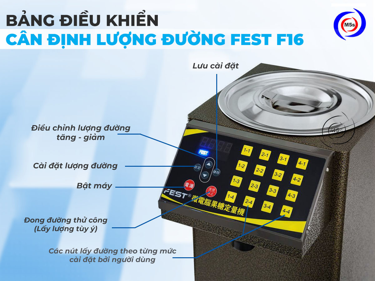 Bảng điều khiển máy cân định lượng Fest F16