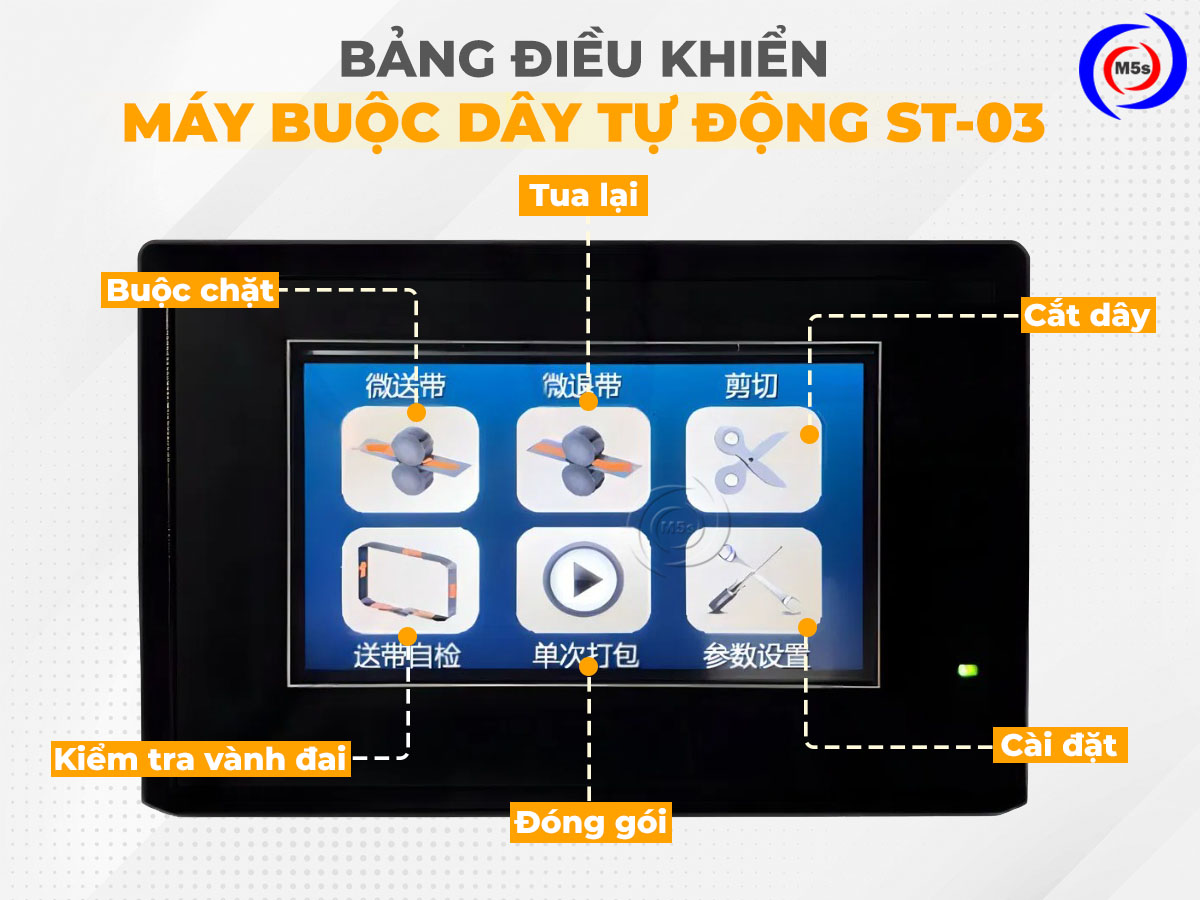 Bảng điều khiển máy buộc dây tự động ST-03
