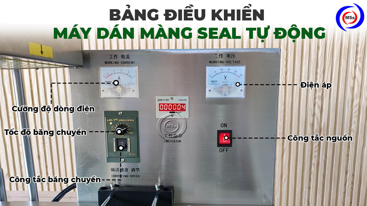 bảng điều khiển máy dán màng seal tự động