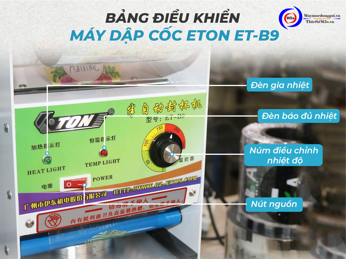 Bảng điều khiển Máy dập cốc tự cuộn màng ETON ET-B9