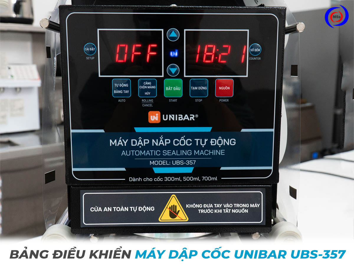 Bảng điều khiển Máy dập nắp cốc tự động Unibar UBS-357