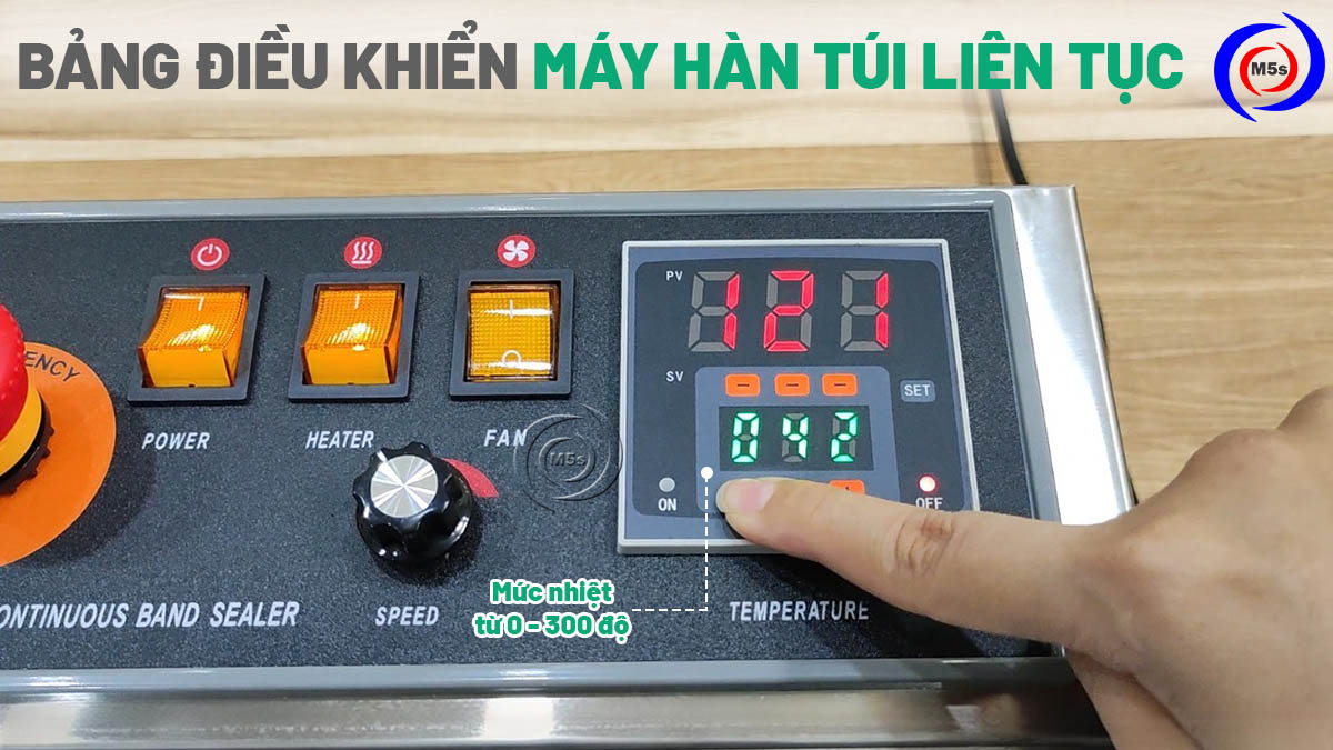 bảng điều khiển máy hàn miệng túi liên tục
