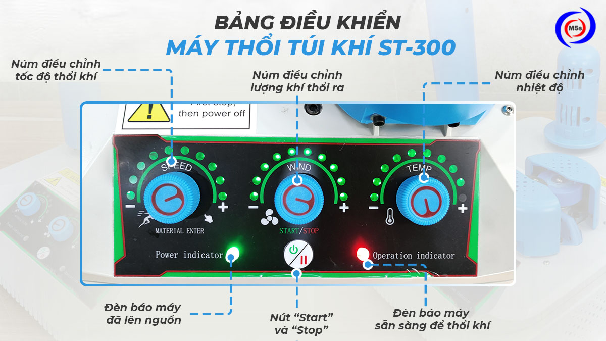 Bảng điều khiển máy thổi túi khí ST-300