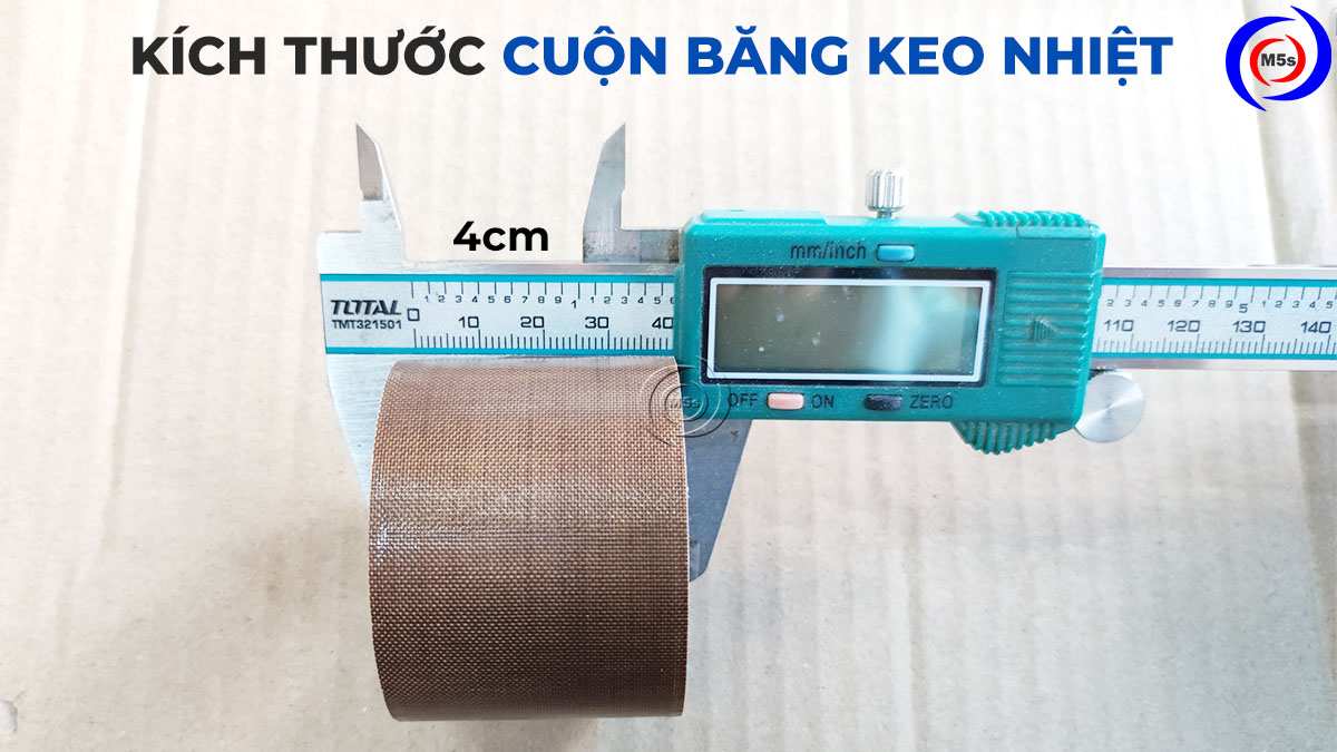Kích thước chiều rộng băng keo vải chịu nhiệt là 4cm Kích thước chiều rộng băng keo vải chịu nhiệt là 4cm