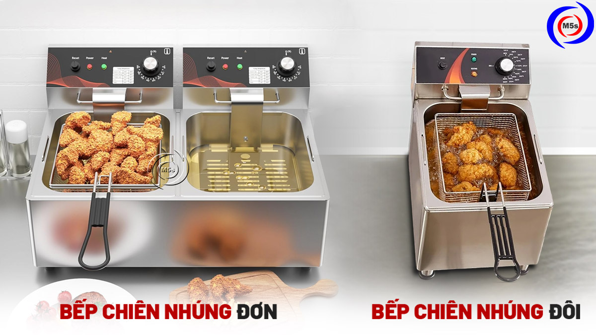 Bếp chiên nhúng đơn và bếp chiên nhúng đôi Bếp chiên nhúng đơn và bếp chiên nhúng đôi