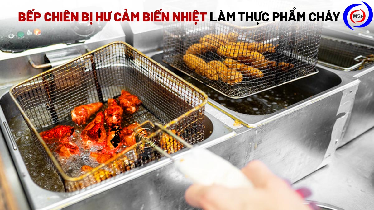 bếp chiên nhúng làm thực phẩm cháy bếp chiên nhúng làm thực phẩm cháy
