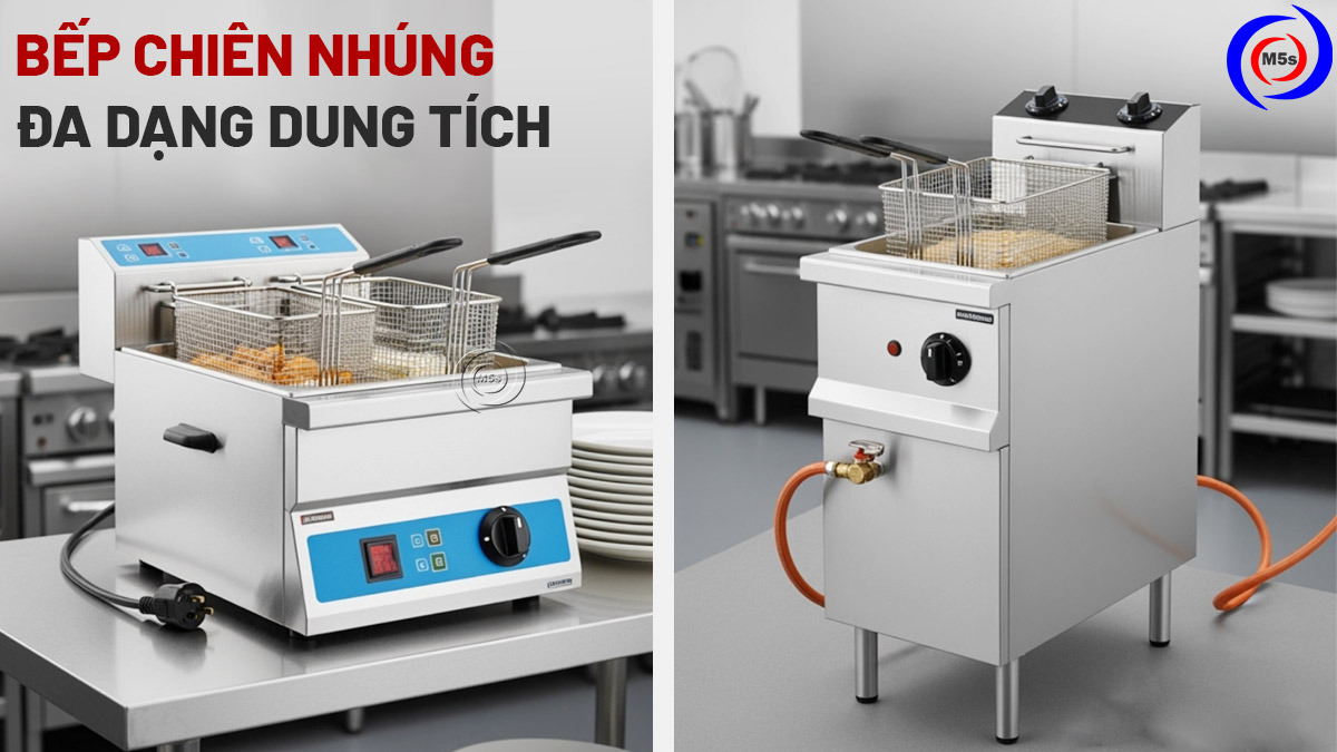 bếp chiên nhúng nhiều loại