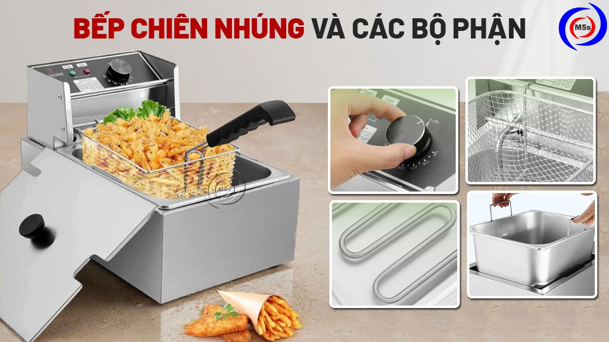 Bếp chiên nhúng điện và các bộ phận Bếp chiên nhúng điện và các bộ phận