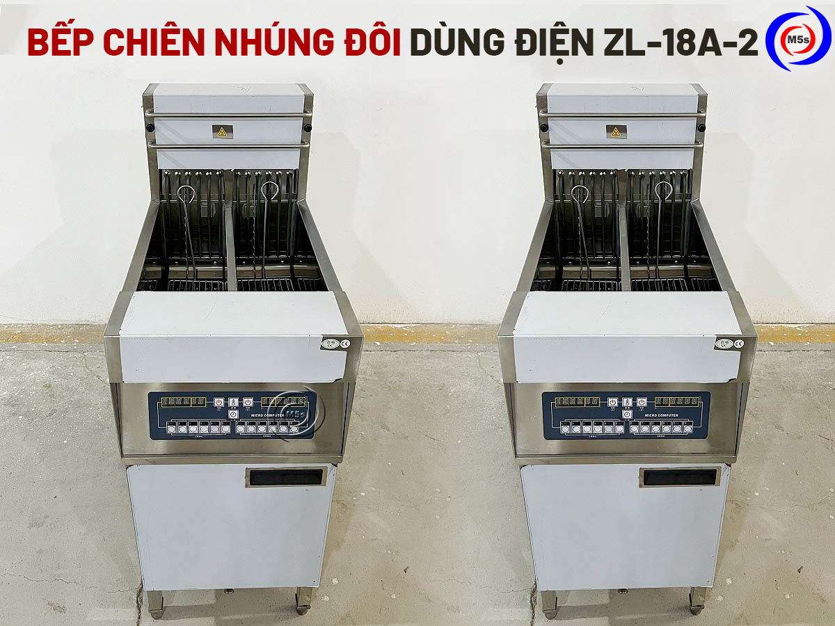 bếp chiên nhúng đôi dùng điện ZL-18A-2