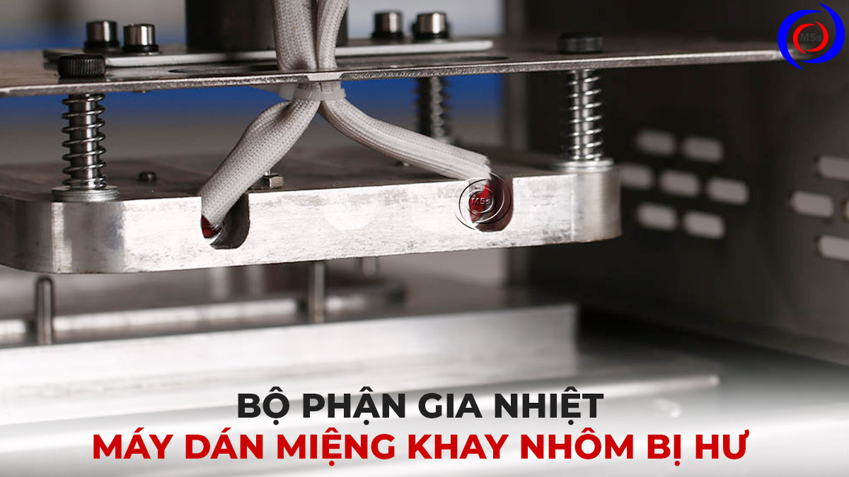bộ phận gia nhiệt máy dán miệng khay