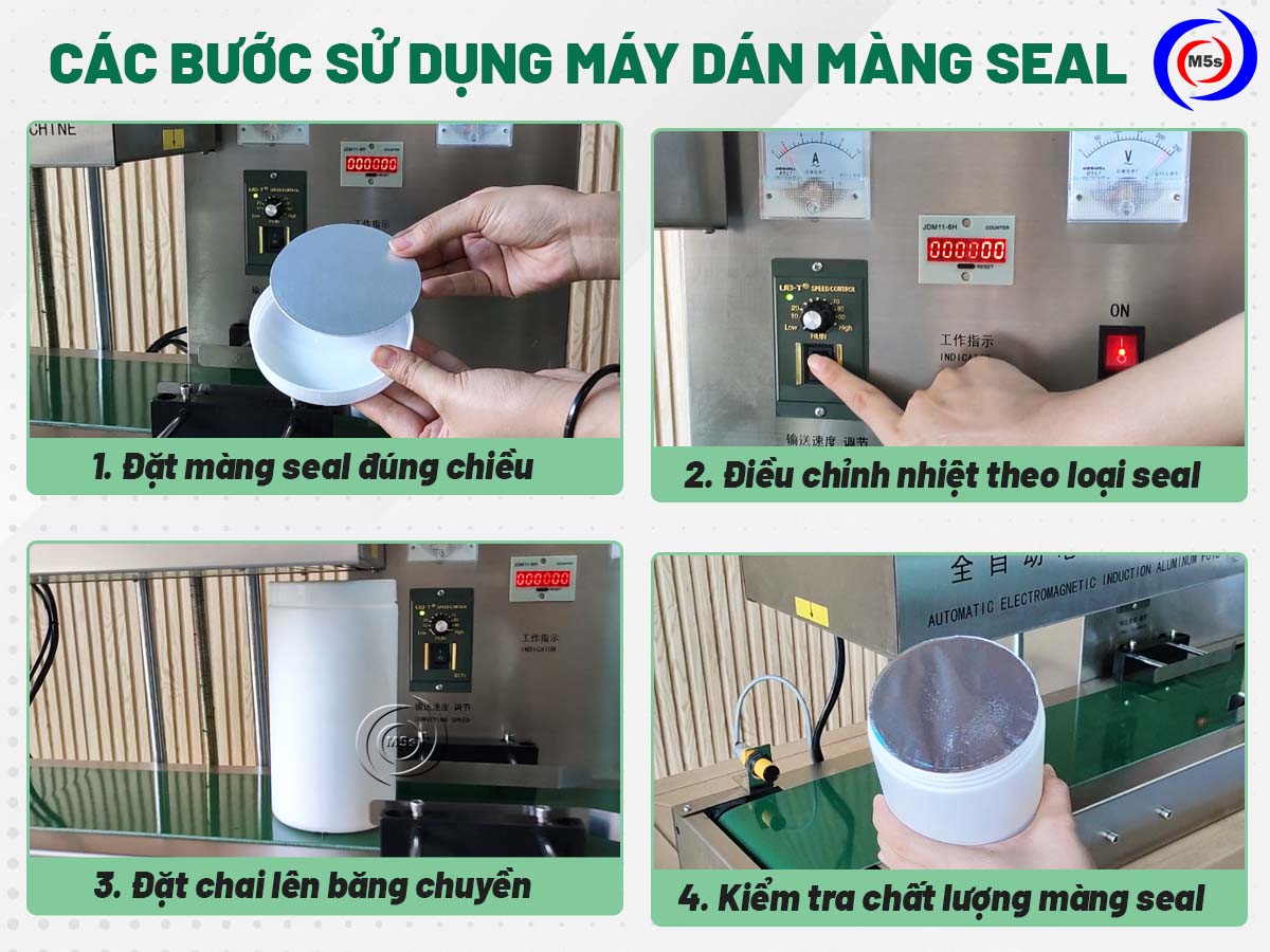 các bước cài đặt nhiệt độ máy dán màng seal