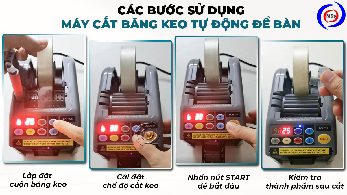 các bước sử dụng máy cắt băng keo tự động các bước sử dụng máy cắt băng keo tự động