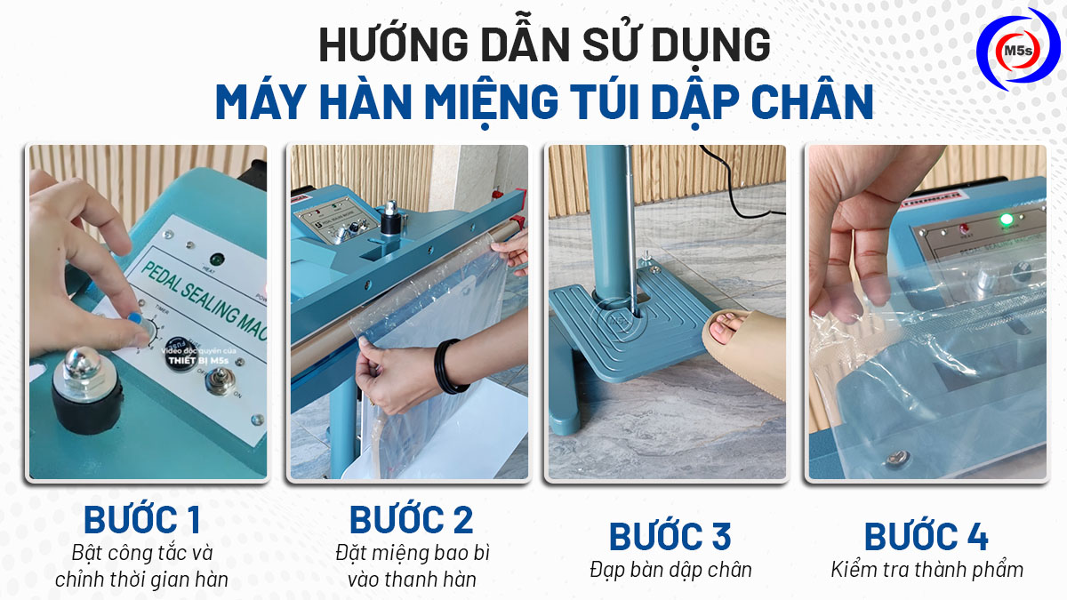 các bước sử dụng máy hàn miệng túi dập chân các bước sử dụng máy hàn miệng túi dập chân