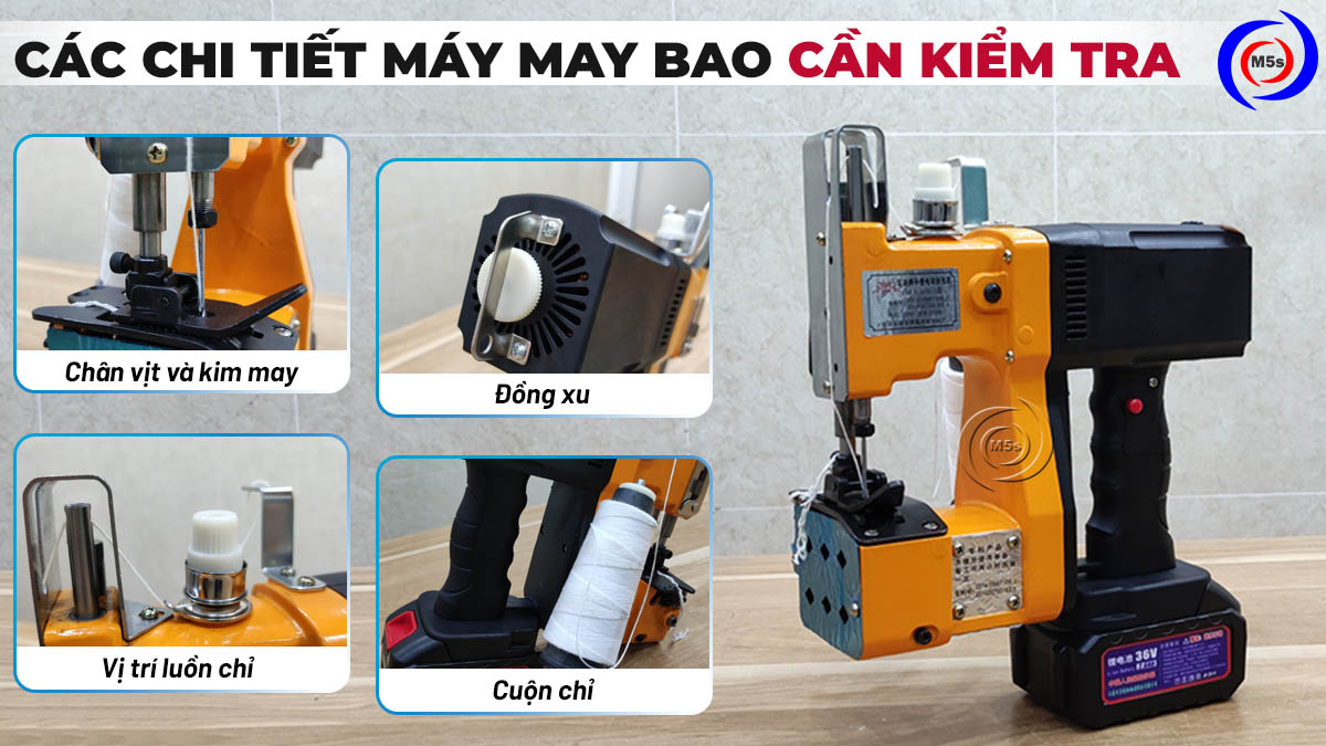 Các chi tiết máy may bao cần kiểm tra