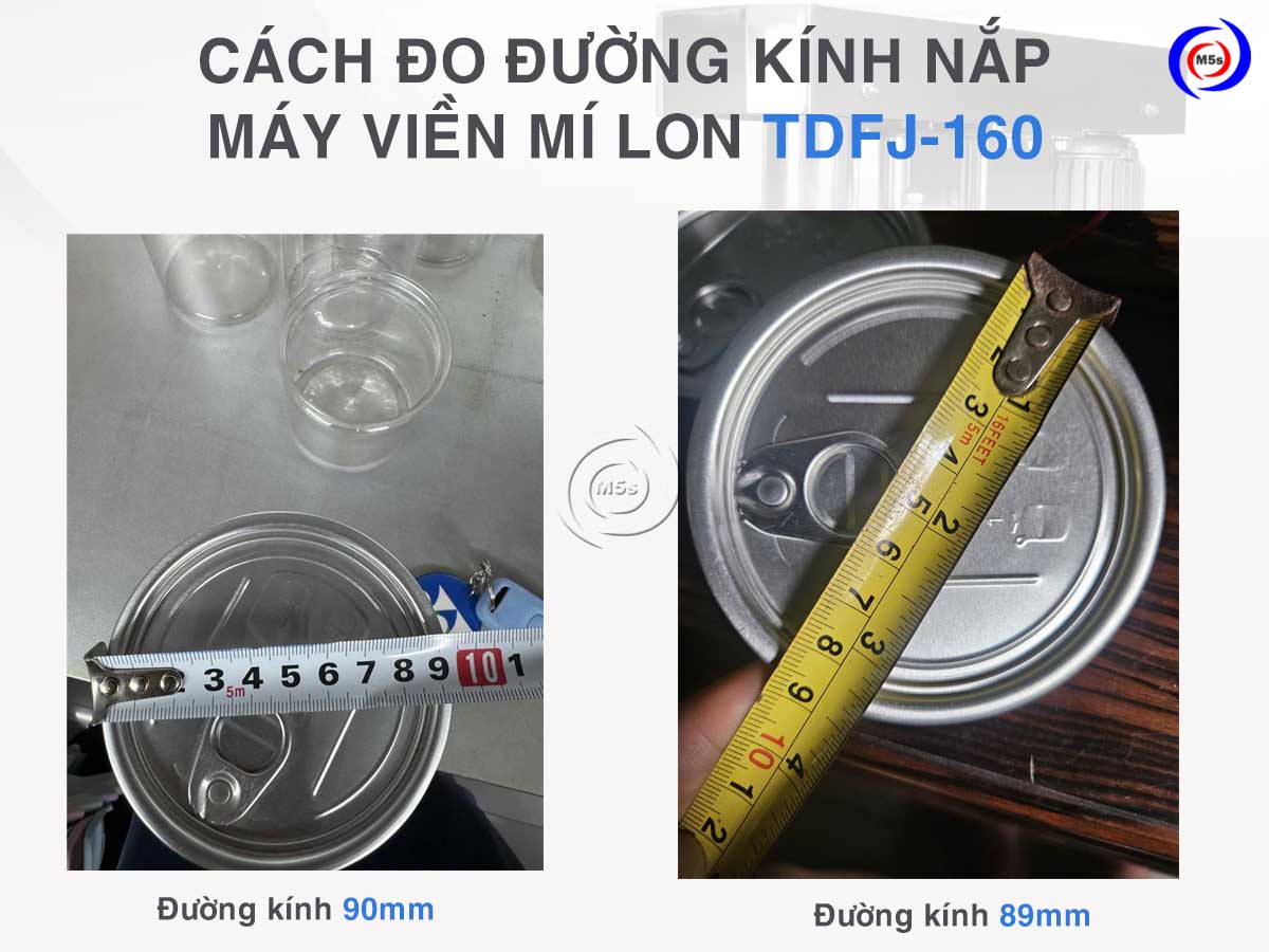 Cách đo đường kính máy viền mí lon TDFJ-160 Inox