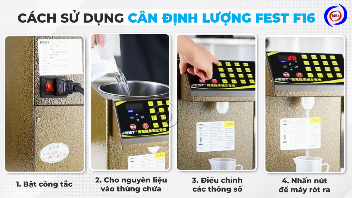 Hướng dẫn sử dụng máy định lượng đường FEST F16