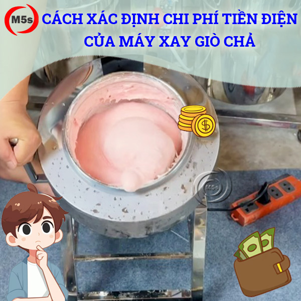 Cách tính chi phí tiền điện của máy xay giò chả