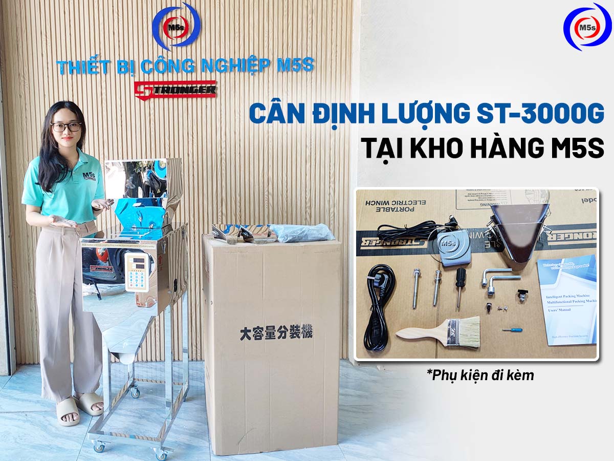 Cân định lượng 3kg Stronger tại công ty Thiết bị M5s Cân định lượng 3kg Stronger tại công ty Thiết bị M5s