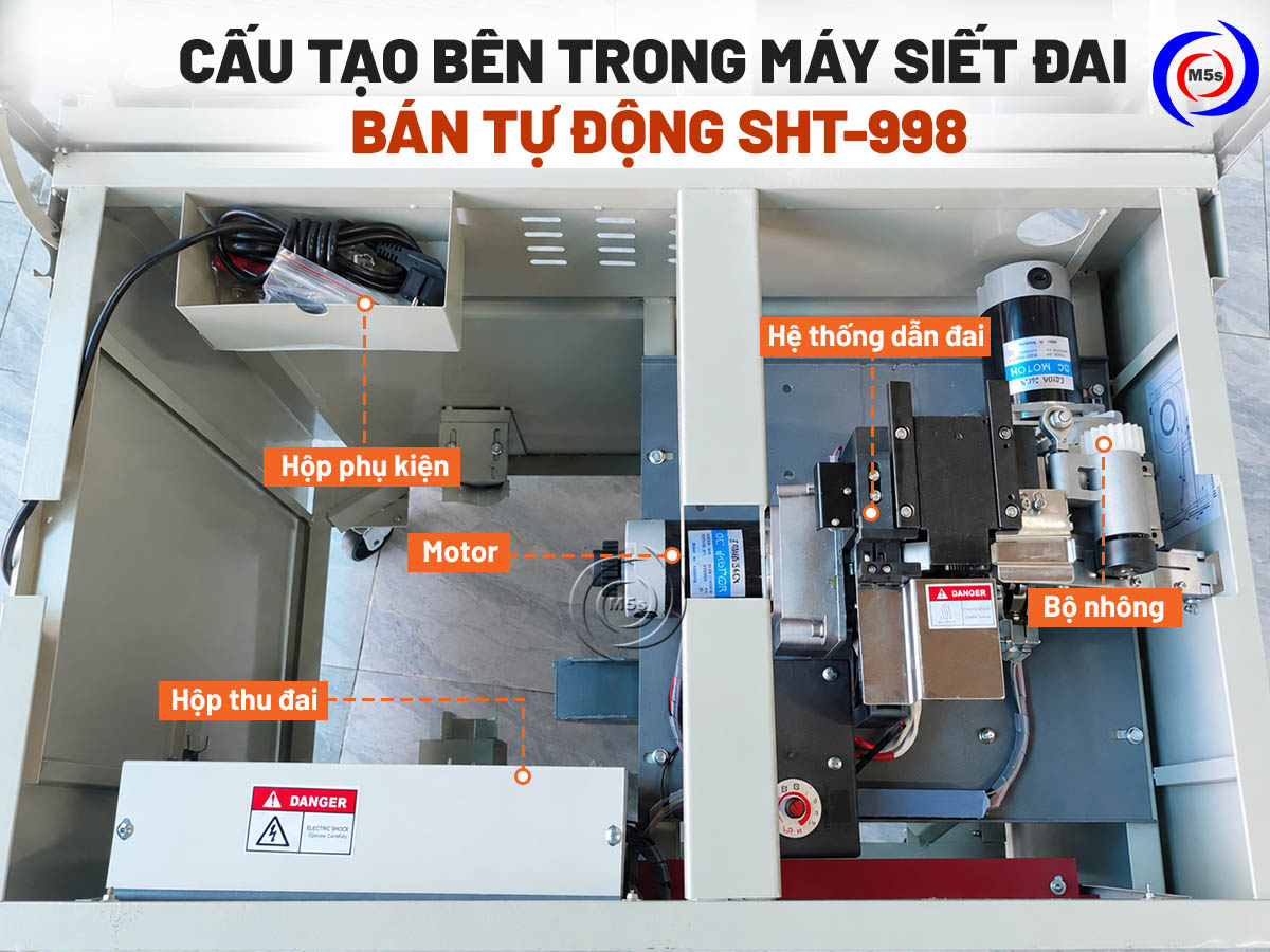 Cấu tạo bên trong của máy đóng đai SHT-998 Cấu tạo bên trong của máy đóng đai SHT-998