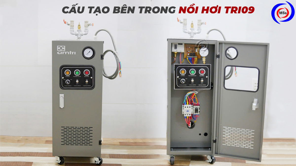 Hình cấu tạo nồi hơi Amtri TRI09 (mẫu cũ)