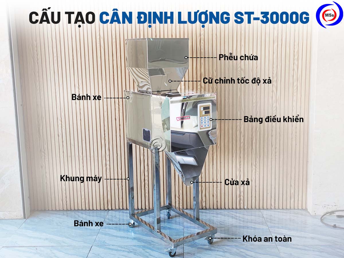 Cấu tạo cân định lượng 3kg Stronger ST-3000G Cấu tạo cân định lượng 3kg Stronger ST-3000G