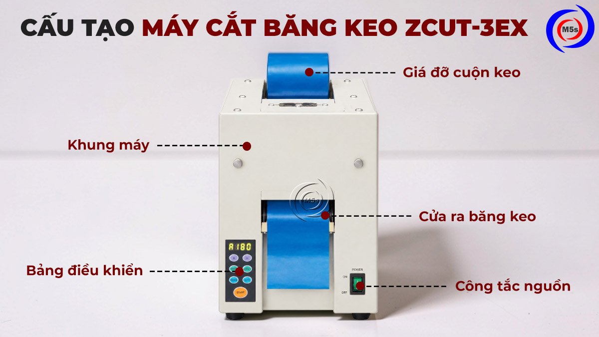 cấu tạo máy cắt băng keo ZCUT-3EX