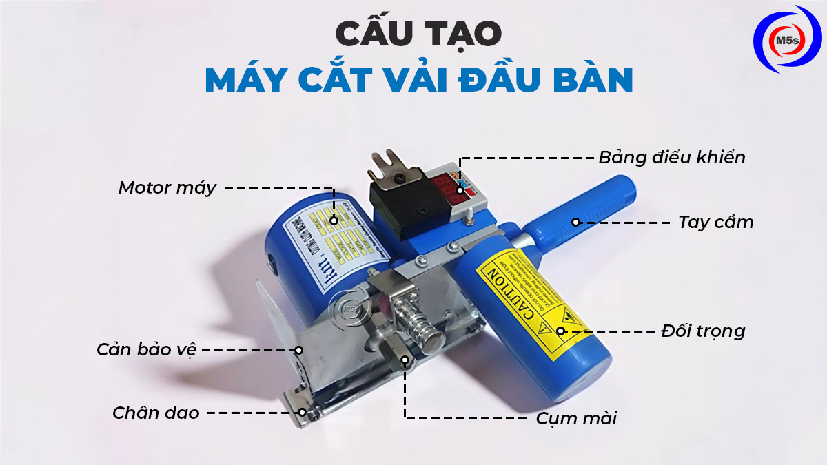 cấu tạo máy cắt vải đầu bàn