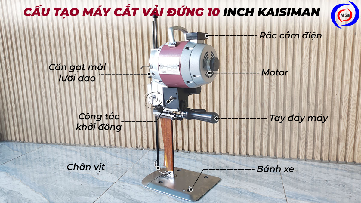 cấu tạo máy cắt vải dạng đứng 10 inch KSM-9003