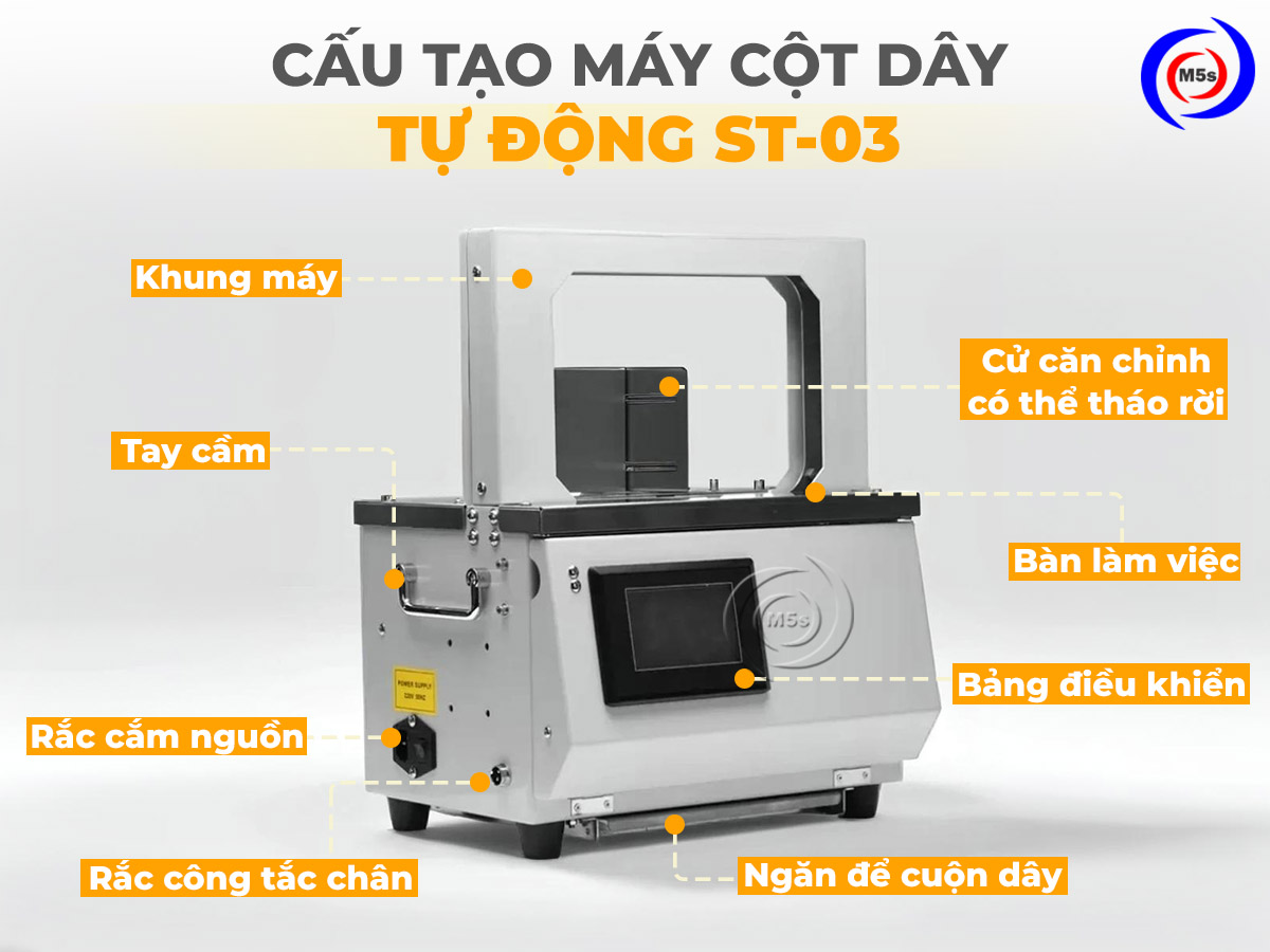Cấu tạo máy cột dây tự động ST-03
